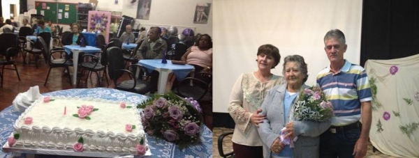 Mães receberam o carinho do Núcleo. Ao lado, a Coord. do Núcleo, Nininha Rezende, a homenageada Remancina Paiva e o presidente da Fpcai, Sebastião Donizetti de Sá