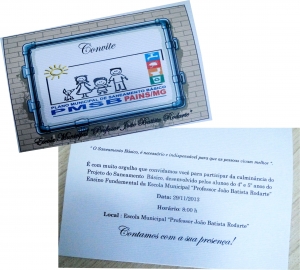 CONVITE - Culminância do Projeto de Saneamento Básico na Escola M. Professor João Batista Rodarte